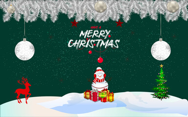 Realistic christmas black background