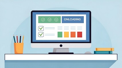 Streamlined data offloading workflow shown on modern desktop with confirmation checkmarks