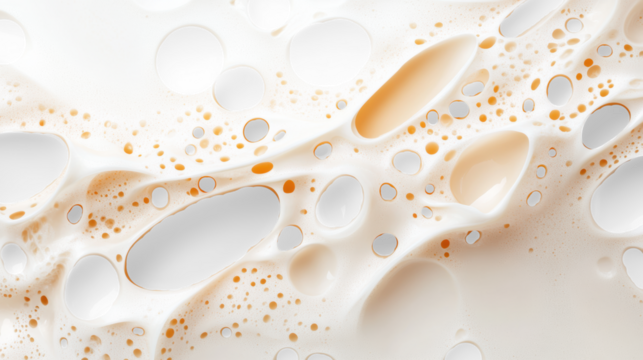 Swiss cheese with holes on transparent background