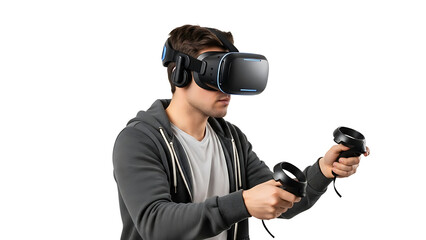 Man using vr set