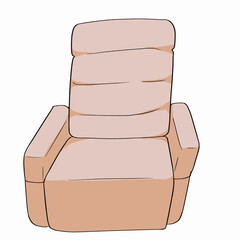 一人用のソファのシンプルなベクターイラスト