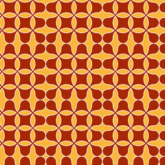 Retro Orange & Brown Geometric Pattern