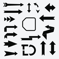 Black Navigation Arrow Vector Collection