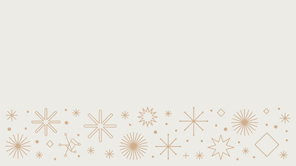 Delicate geometric snowflake pattern with subtle pastel and gold accents on a soft cream background perfect for winter holiday and festive design themes