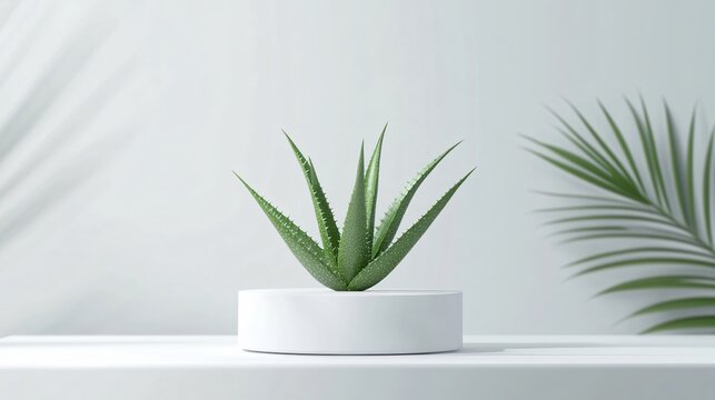 Serene Green Nature Over White Background