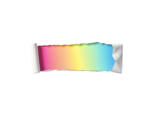 Ripped Paper Revealing Colorful Gradient
