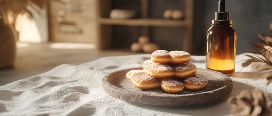 Scrumptious pastries on elegant white plate