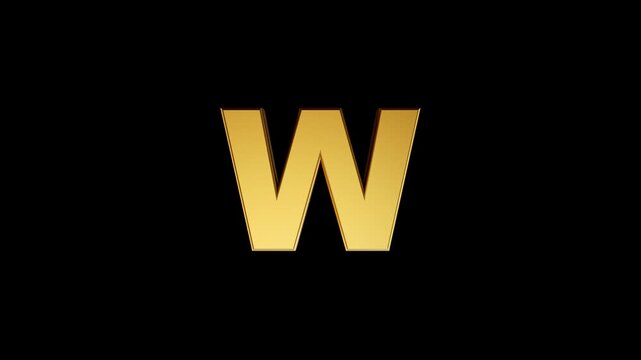 Golden 3D Alphabet Letter W 360 Rotating Loop Animation | Transparent Background.
It is ideal for branding, logo animation, titles, intros motion graphics, and creative video projects.