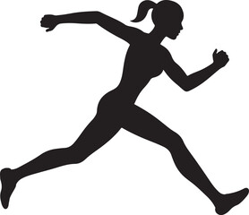 Fototapeta premium runners vector silhouettes, silhouette of a man, silhouette, runner, athlete, silhouettes, player, sports, ball, vector, sport, run, people, football, jump, men, action, running, body, jogging, exerci