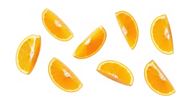 Orange slices isolated on a transparent background - Powered by Adobe