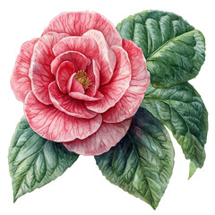 Obraz premium Wax Begonia Flower, playful watercolor vector depicting lively antics and expressive gestures, isolated on a white background.