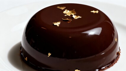 Elegant Mini Chocolate Dome Cake with Edible Gold