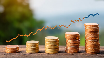 Financial growth strategy business investment insights nature background concept visualization outdoor perspective
