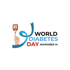 Diabetes Blood Sugar Test Concept for World Diabetes Day Banner