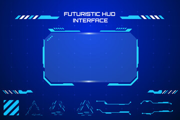 Minimalist Sci-Fi UI Elements. Abstract Boxes, Icons, and Borders for Clean Tech Design.
