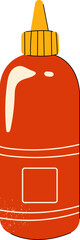 Sauce Bottle Vector Illustration