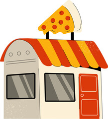Pizza Restaurant Vector Illustration