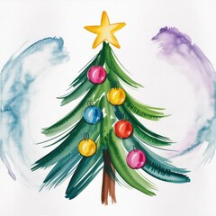 christmas tree and decorations