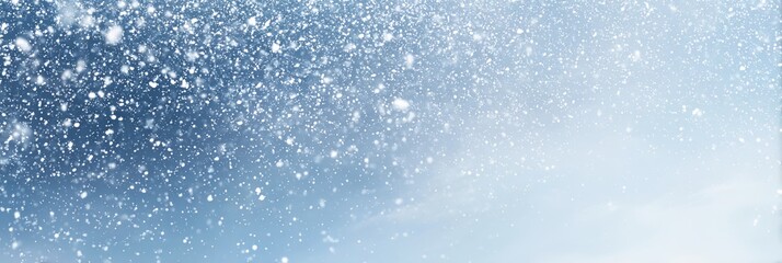 Snow falling in the sky