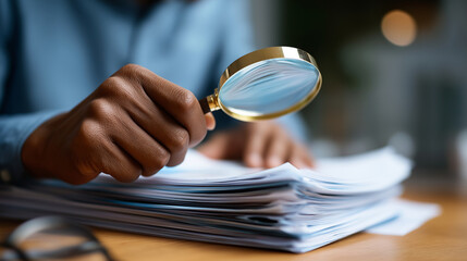 Auditing documents for business evaluation process quality inspection assessment online quality verification business account checking document examination protocol evaluation