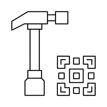 QR Generator Outline Vector Illustration Transparent Background