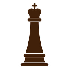 Fototapeta premium Simple king chess piece cut out