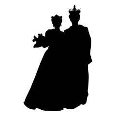 Prom king and queen silhouette © Vexels
