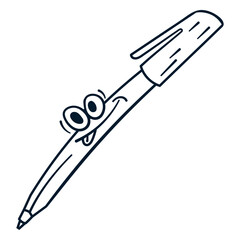 Pen stroke cartoon