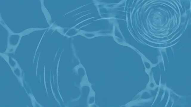 Abstract Blue Water Ripple Pattern with Circular Waves Background Vector Loop