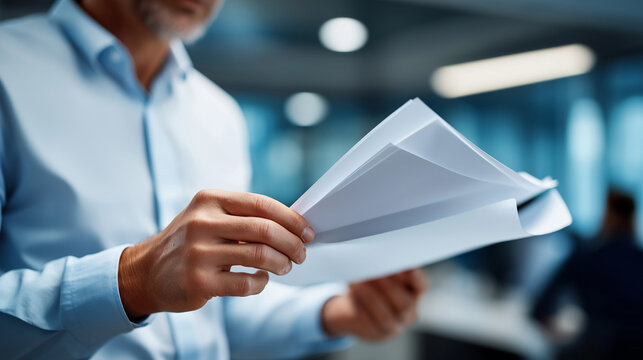 Accountant presenting office document auditing concept plan review process assessment correctness evaluation document storage management organizational system audit