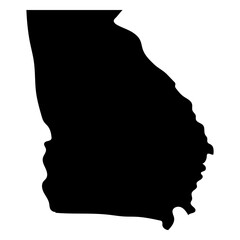 Georgia usa map silhouette