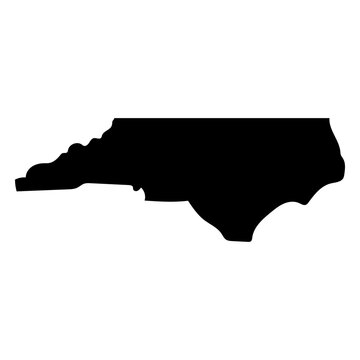 North carolina usa map silhouette