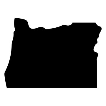 Oregon usa map silhouette