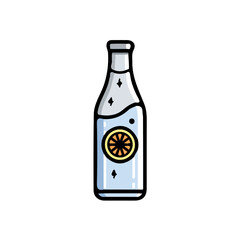 Picturesque_flat_2D_icon_of_a_bottle_of_tonic_water_isolated