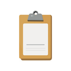 Attractive, Simple illustration with EPS format design_Simple_flat_2D_icon_of_a_clipboard_isolated