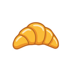 minimalist design, clipart	flat_2D_icon_of_a_croissant_isolated_on_a_white, Attractive, Simple illustration with EPS format design