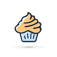 minimal design, clipart
flat_2D_icon_of_a_cupcake_with_icing_isolated, Attractive, Simple illustration with EPS format design