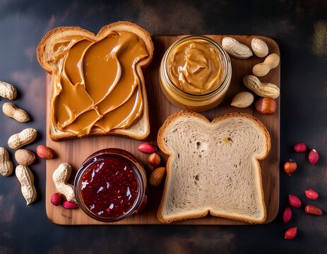 a pb j sandwich making challenge where participants use a variety of breads peanut butters jellies and toppings to create the most unique and delicious sandwiches