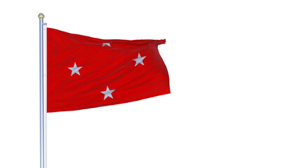 A bandeira da cidade de Londrina, Paraná, Brasil - Ilustração 3D	