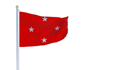 A bandeira da cidade de Londrina, Paraná, Brasil - Ilustração 3D	