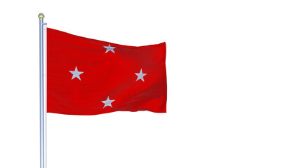 A bandeira da cidade de Londrina, Paraná, Brasil - Ilustração 3D	