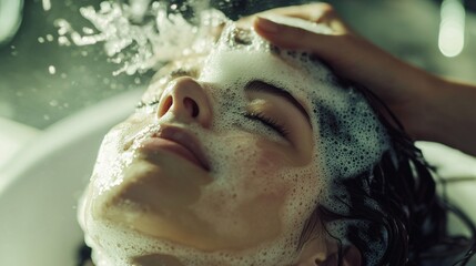 Hair Washing Process at High-Definition Salon