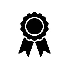 &ldquo;Medal Ribbon Icon &ndash; Award Badge Silhouette Vector&rdquo;
