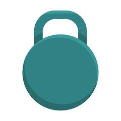 Kettlebell weight icon. Fitness gym tool. Strength training equipment. Vector workout object