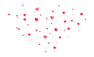 Hearts confetti isolated. Flying Hearts PNG 