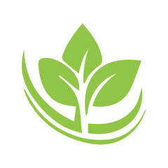 Eco Leaf Nature vector icon – Green Organic Botanical Symbol for Natural Brand