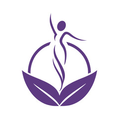 Wellness Woman Leaf Vector Art Design – Holistic Health & Beauty Eco Symbol