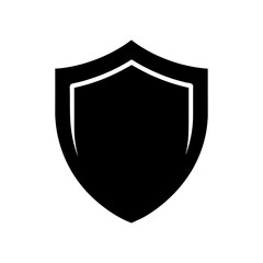 Minimal Shield Icon With Clean Sharp Edges Modern Protective Shape Line Art Vector illustration