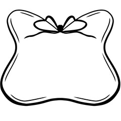 Minimalist Ribbon & Label Outline – Badge Frames for Stickers & Branding