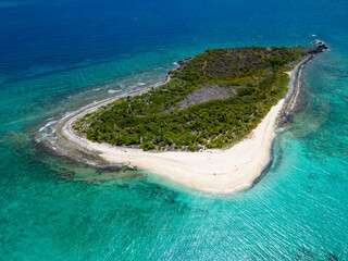 Sandy Cay, National Parks, british Virgin Islands, aerial view 